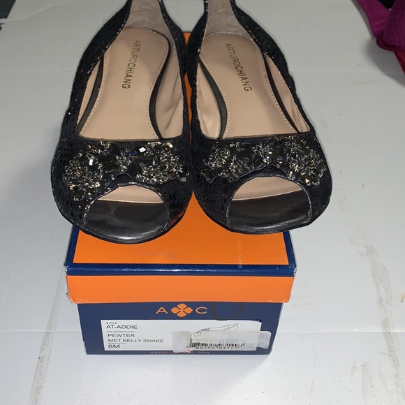 Arturo Chiang Peep Toe Flats - Picture 8 of 9